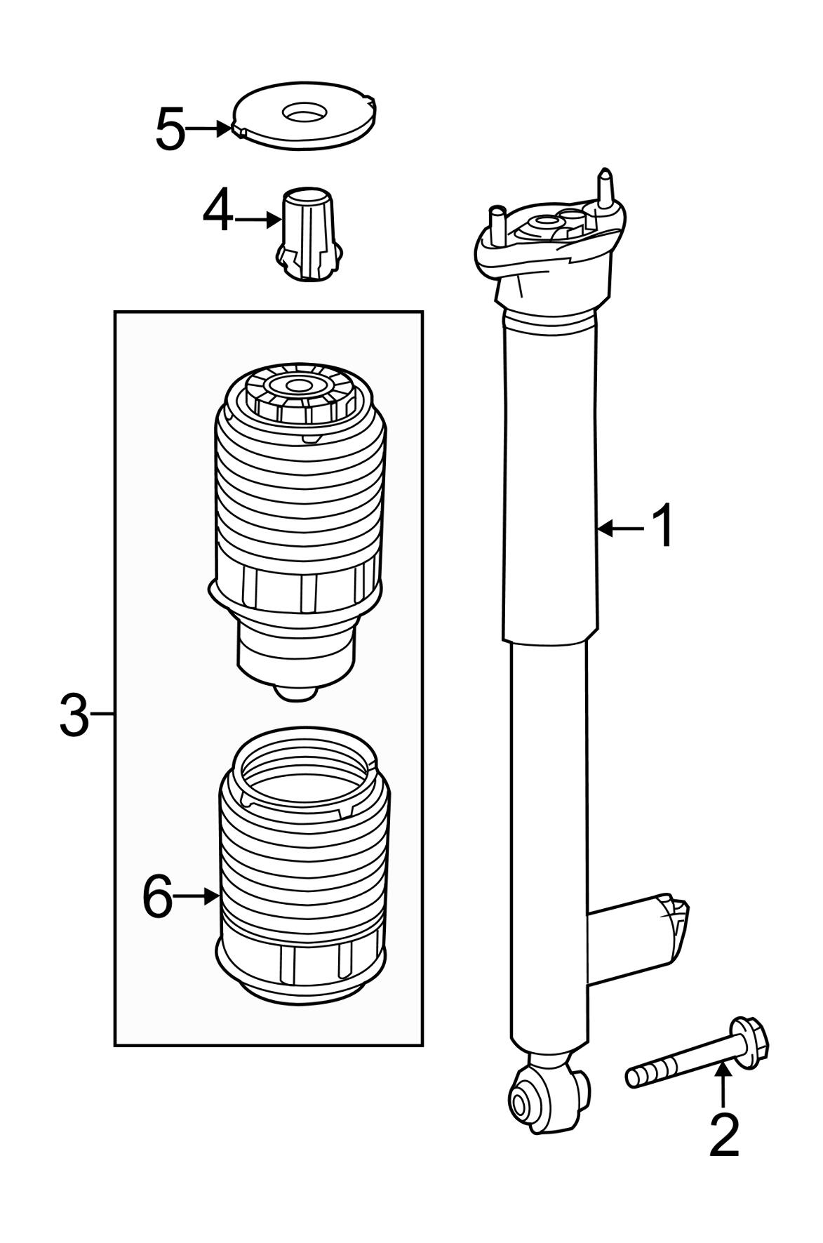 Mercedes Air Spring - Rear Passenger Side 2123204425